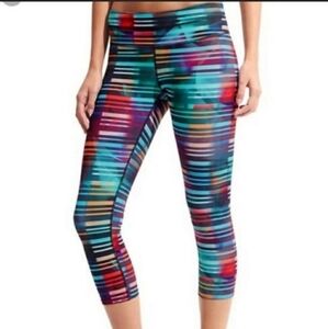 Athleta Rainbow Sonar Crop Size Small